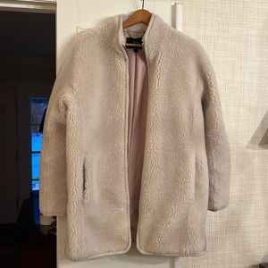 J.Crew zip up Faux Fur Teddy Coat